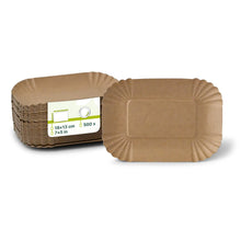 Pappschalen 18 x 13 x 3 cm, braun, rechteckig