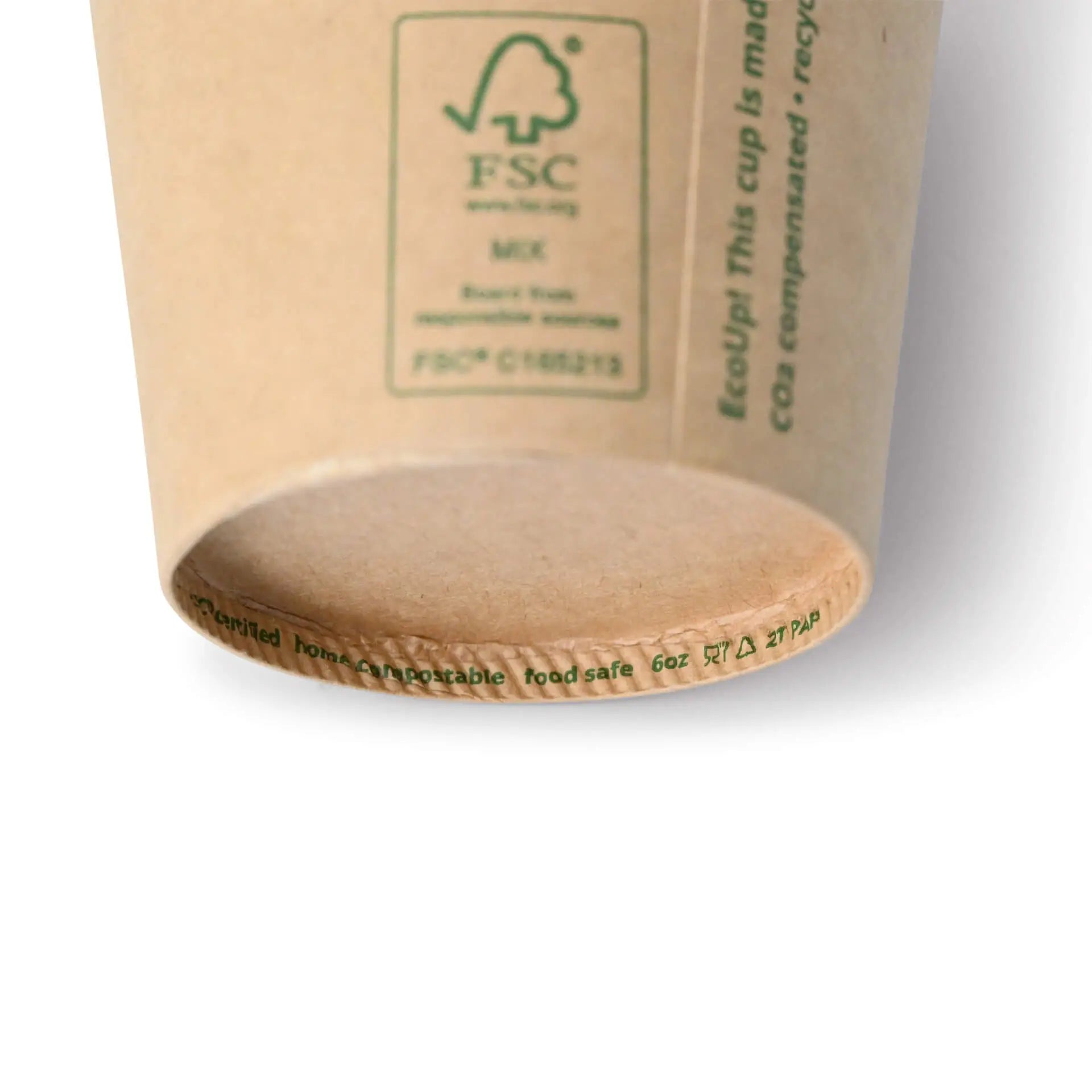Pappbecher (beschichtet) 150 ml / 6 oz, Ø 80 mm, braun