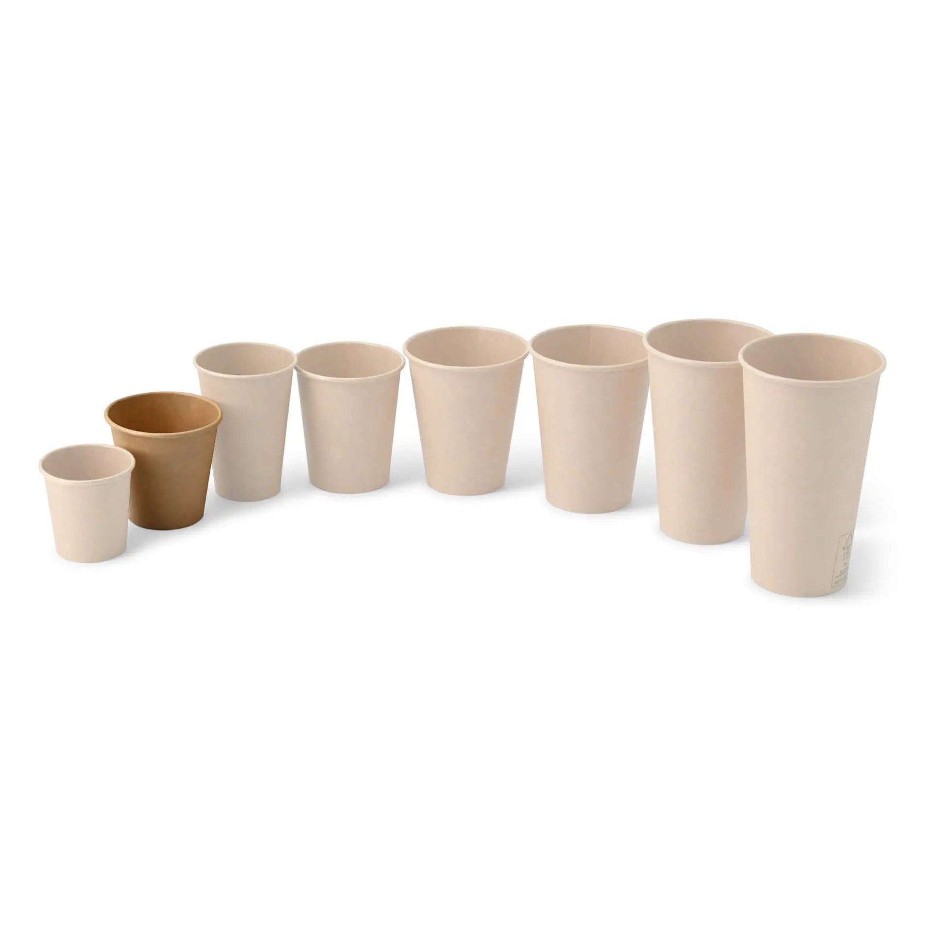 Pappbecher (beschichtet) 150 ml / 6 oz, Ø 80 mm, braun