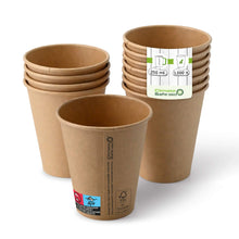 Pappbecher (beschichtet) 250 ml / 10 oz, Ø 90 mm, braun