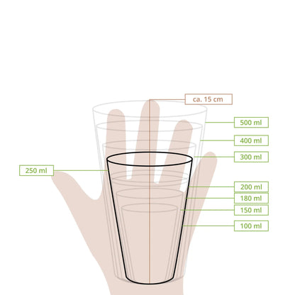 Pappbecher (beschichtet) 250 ml / 10 oz, Ø 90 mm, braun