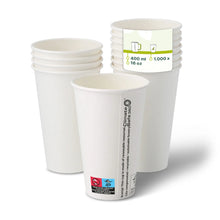 Pappbecher (beschichtet) 400 ml / 16 oz, Ø 90 mm, weiß