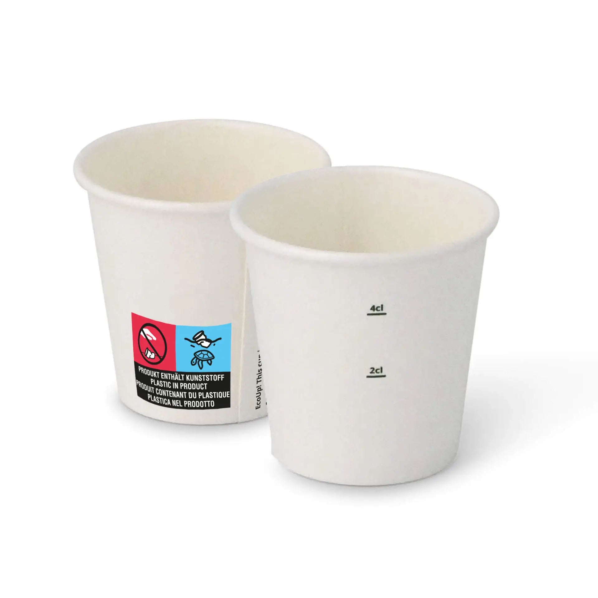 Pappbecher (beschichtet) 50 ml / 2 oz, Ø 50 mm, weiß