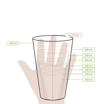 Pappbecher (beschichtet) 500 ml / 20 oz, Ø 90 mm, braun
