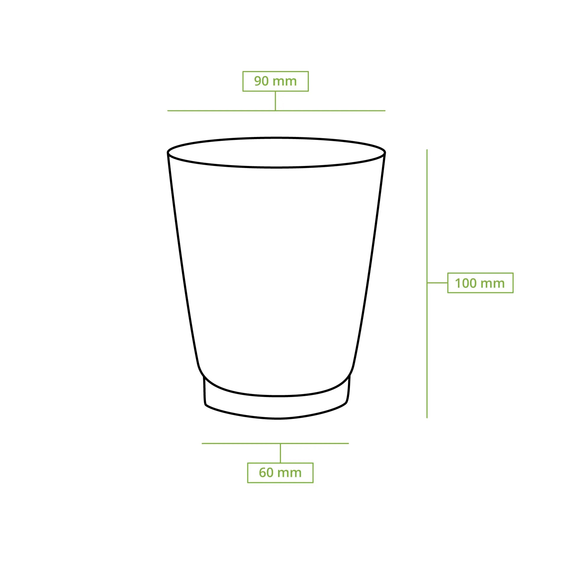 Riffelbecher (beschichtet) / Coffee to go Becher 250 ml / 10 oz, Ø 90 mm, braun, innen weiß