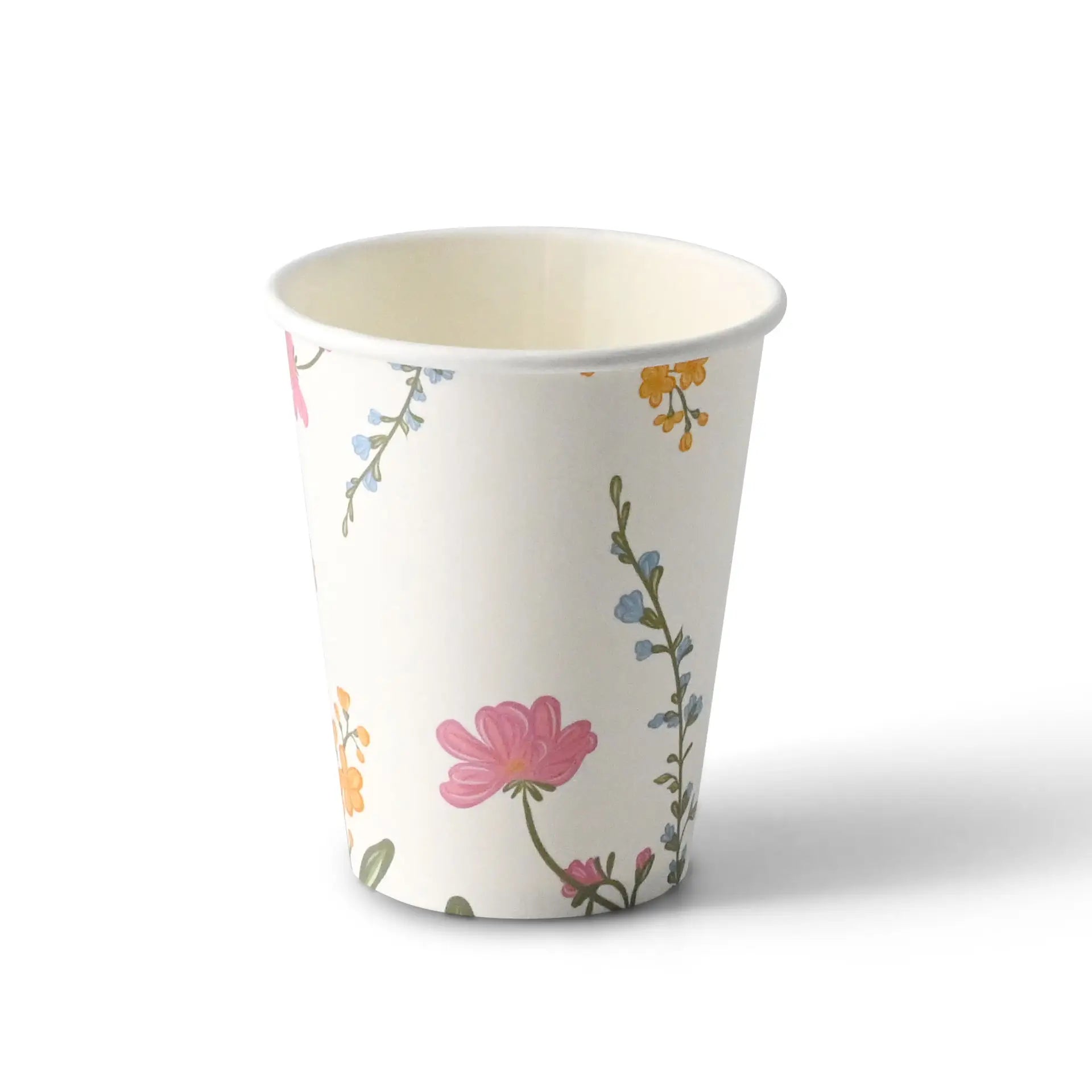 Pappbecher bedruckt "Frühling" (beschichtet) 200 ml / 8 oz, Ø 80 mm, weiß
