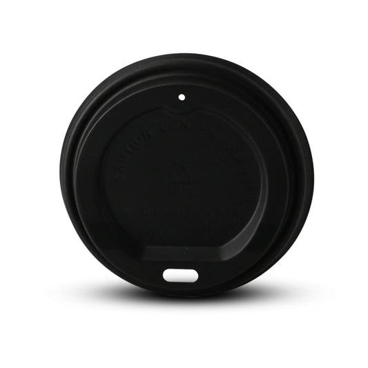 PS lid Ø 80 mm, black, drinking hole