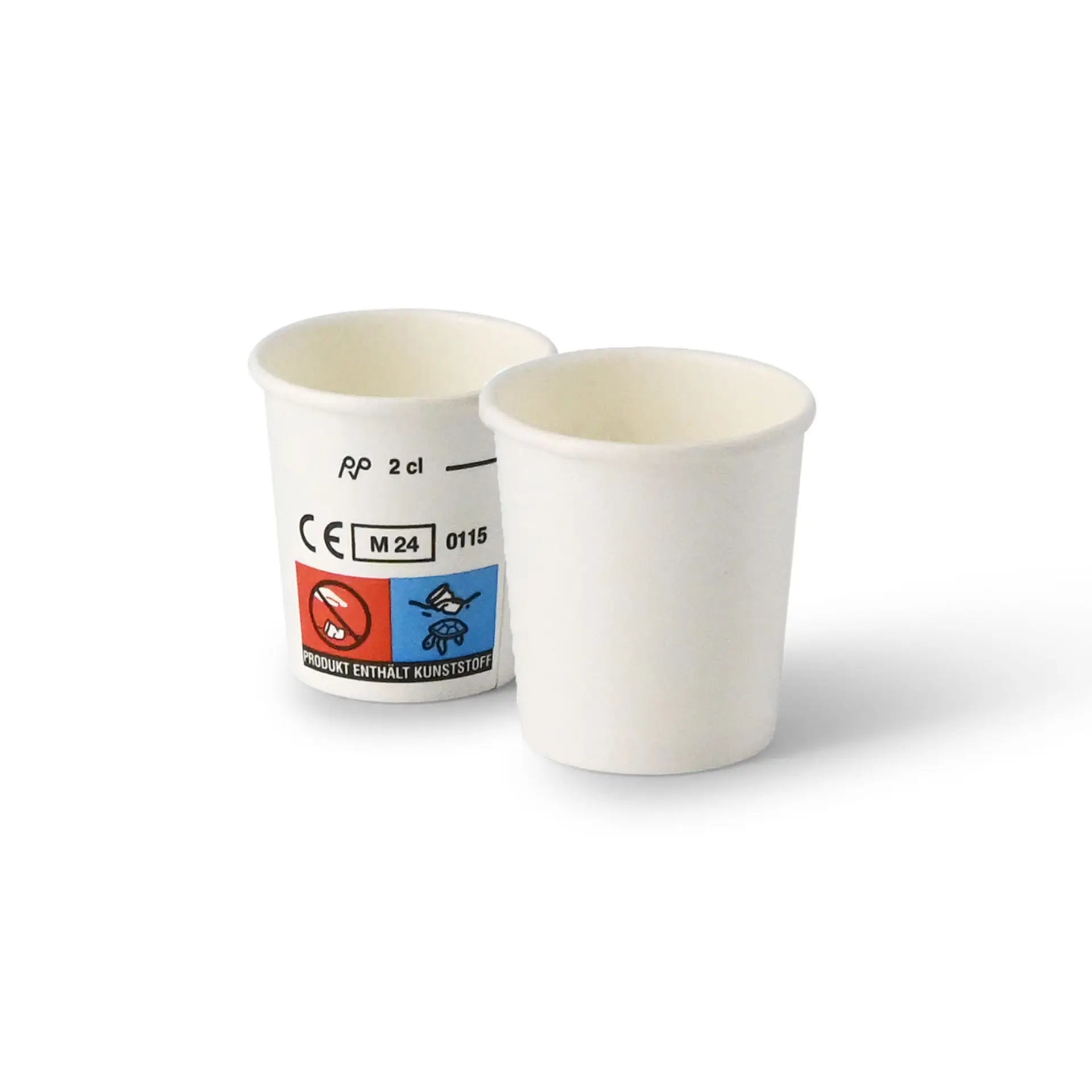 Schnapsbecher aus Papier (beschichtet) 20 ml / 1 oz, weiß