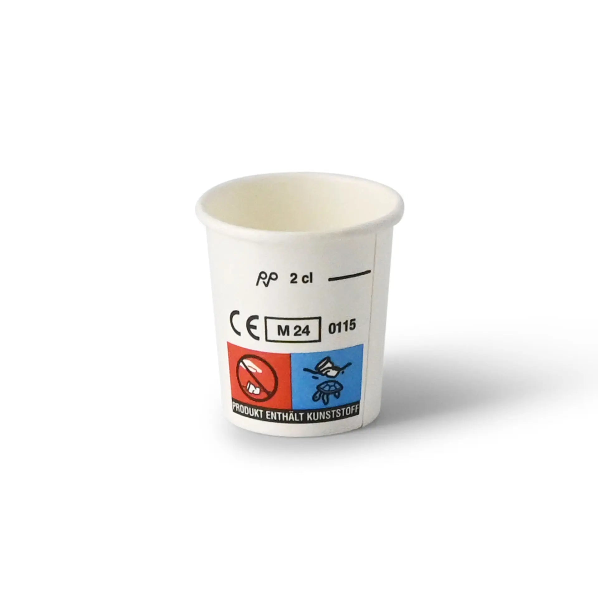 Schnapsbecher aus Papier (beschichtet) 20 ml / 1 oz, weiß