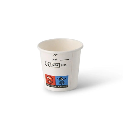 Paper shot cup (coated), 40 ml / 1,5 oz, white
