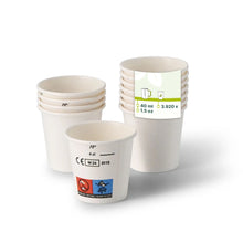 Paper shot cup (coated), 40 ml / 1,5 oz, white