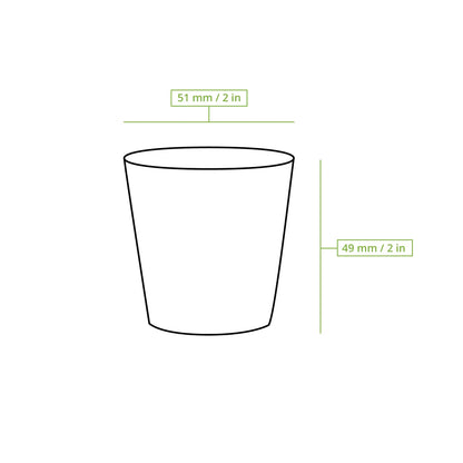 Paper shot cup (coated), 40 ml / 1,5 oz, white