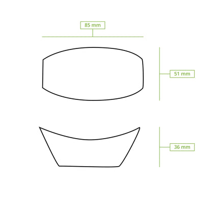 Cardboard Snack Tray (coated) 200 ml, 13 x 10 x 3 cm, brown