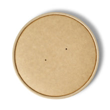 Pappdeckel mit Membran (beschichtet) Ø 150 mm, braun, rund (für Kartonschalen)