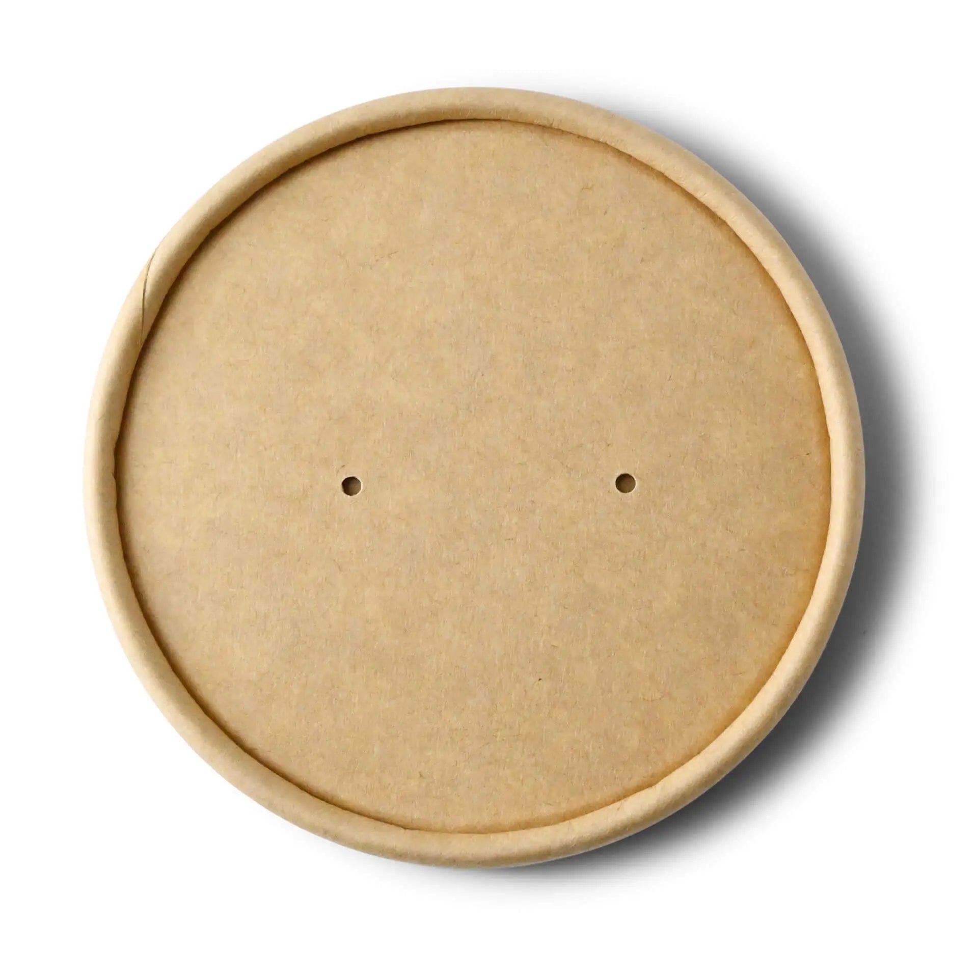 Pappdeckel mit Membran (beschichtet) Ø 90 mm, braun (für Suppenbecher)