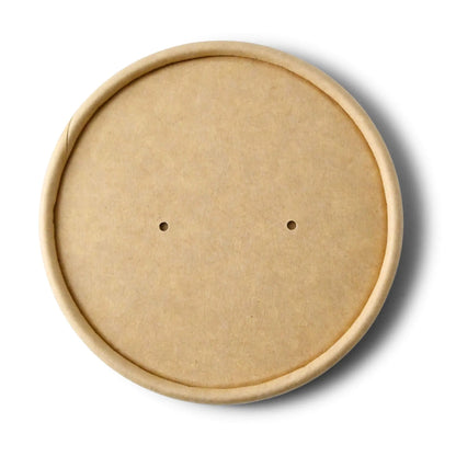 Pappdeckel mit Membran (beschichtet) Ø 90 mm, braun (für Suppenbecher)