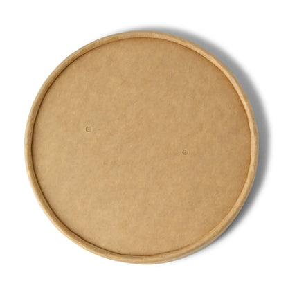 Pappdeckel mit Membran (beschichtet) Ø 115 mm, braun (für Suppenbecher)