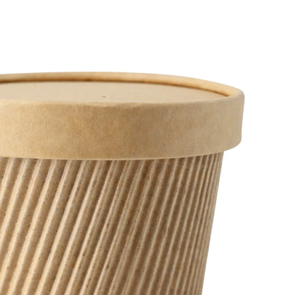 Pappdeckel mit Membran (beschichtet) Ø 115 mm, braun (für Suppenbecher)