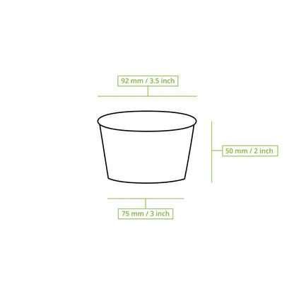 Eisbecher Pappe S (beschichtet) 150 ml, max. 220 ml, Ø 92 mm, weiß