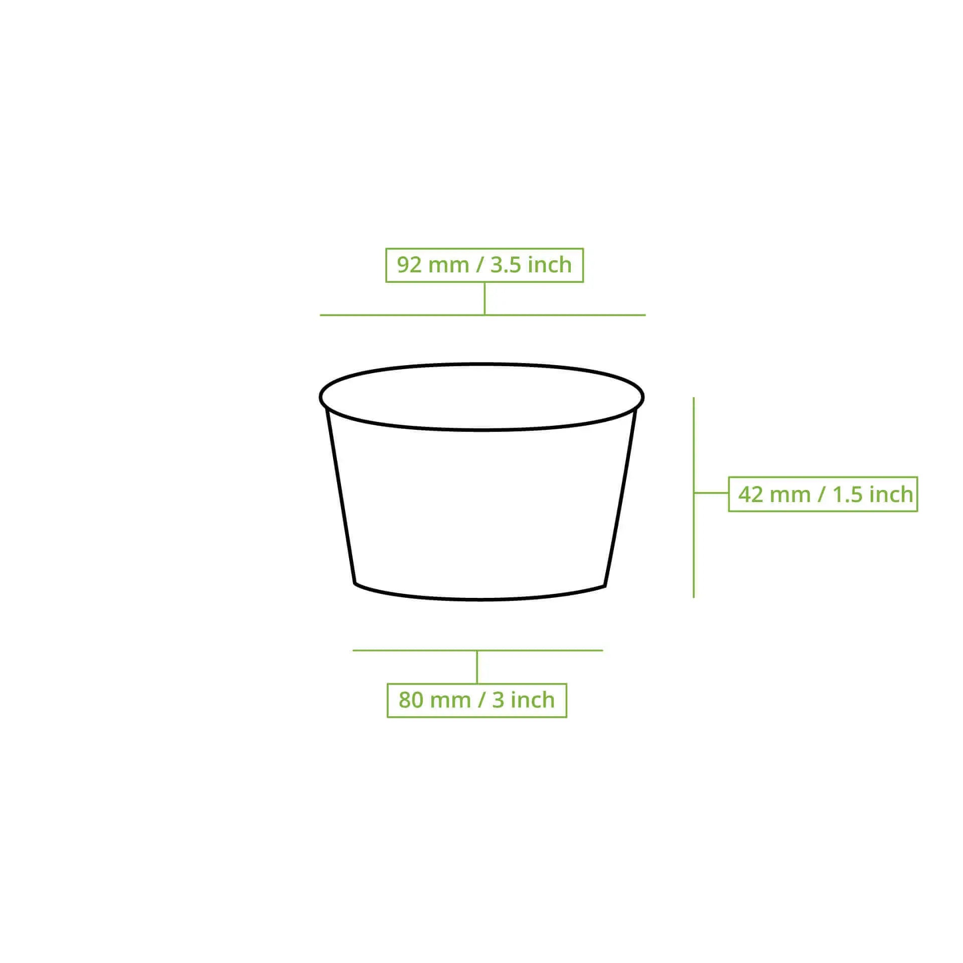 Eisbecher Pappe XS (beschichtet) 100 ml, max. 180 ml, Ø 92 mm, braun