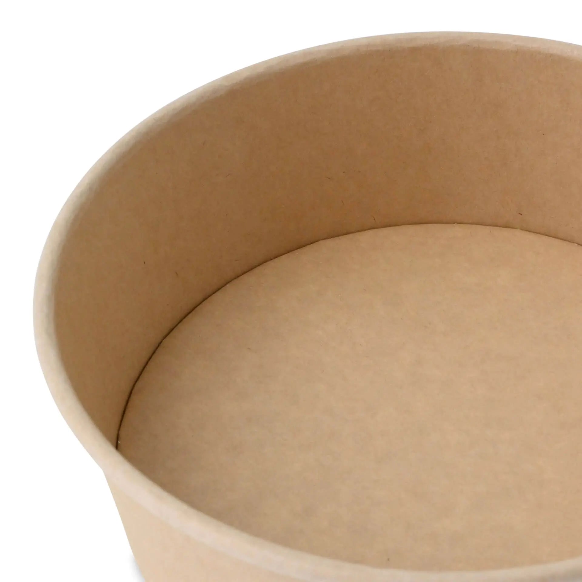 Kartonschalen (beschichtet) / Salatschalen 1000 ml, Ø 185 mm, braun, rund (1300 ml max. Volumen)