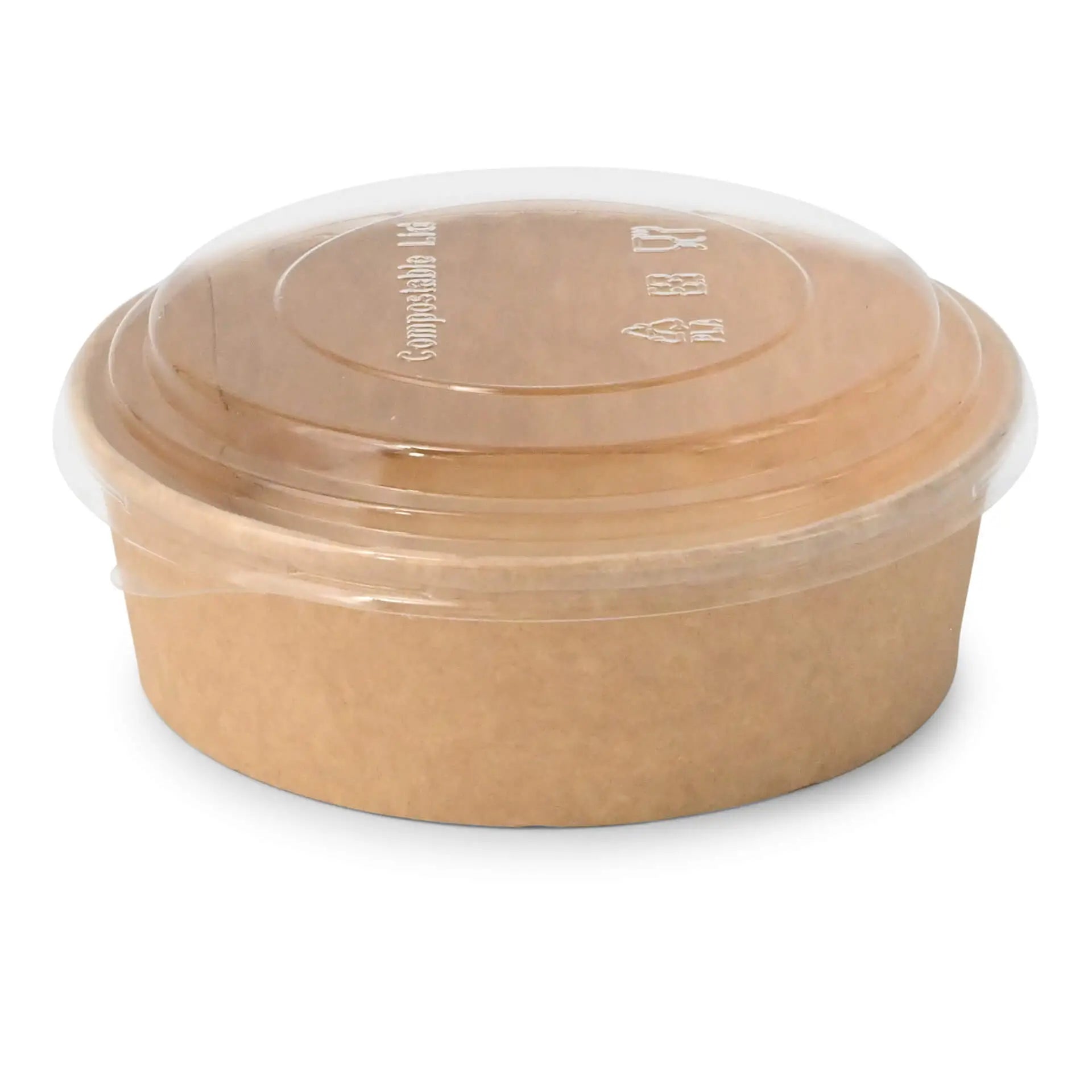 Kartonschalen (beschichtet) / Salatschalen 400 ml, Ø 150 mm, braun, rund (650 ml max. Volumen)
