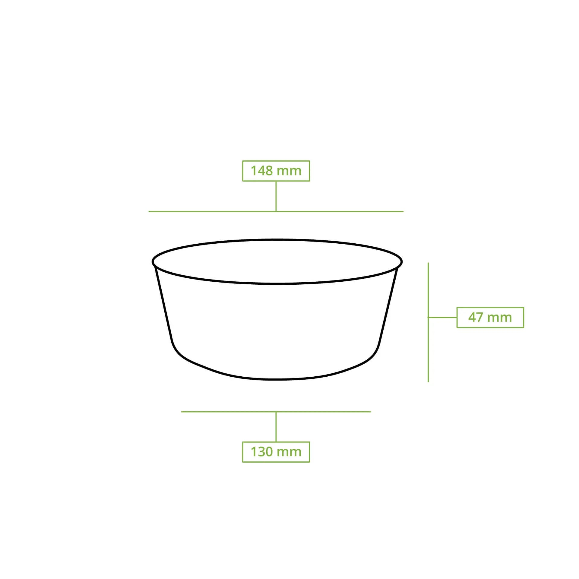 Kartonschalen (beschichtet) / Salatschalen 400 ml, Ø 150 mm, braun, rund (650 ml max. Volumen)
