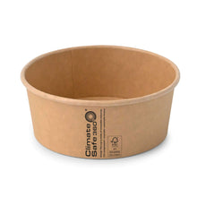 Kartonschalen (beschichtet) / Salatschalen 650 ml, Ø 150 mm, braun, rund (800 ml max. Volumen)