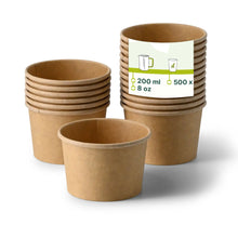 Suppenbecher to go (beschichtet) 200 ml / 8 oz, Ø 90 mm, braun