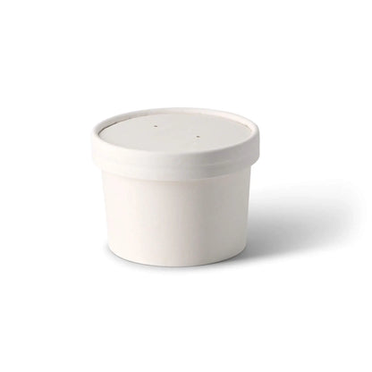 Suppenbecher to go (beschichtet) 200 ml / 8 oz, Ø 90 mm, weiß