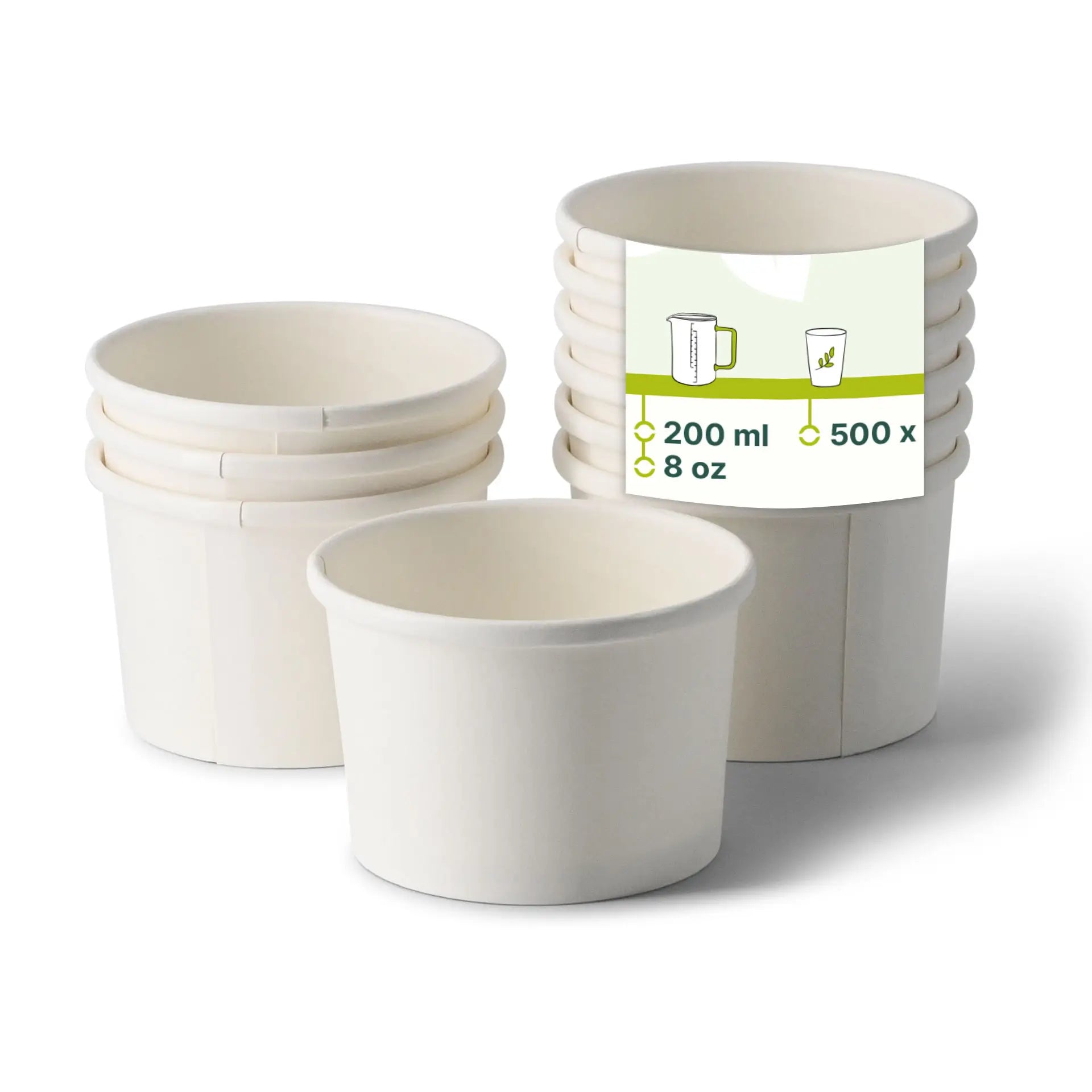 Suppenbecher to go (beschichtet) 200 ml / 8 oz, Ø 90 mm, weiß