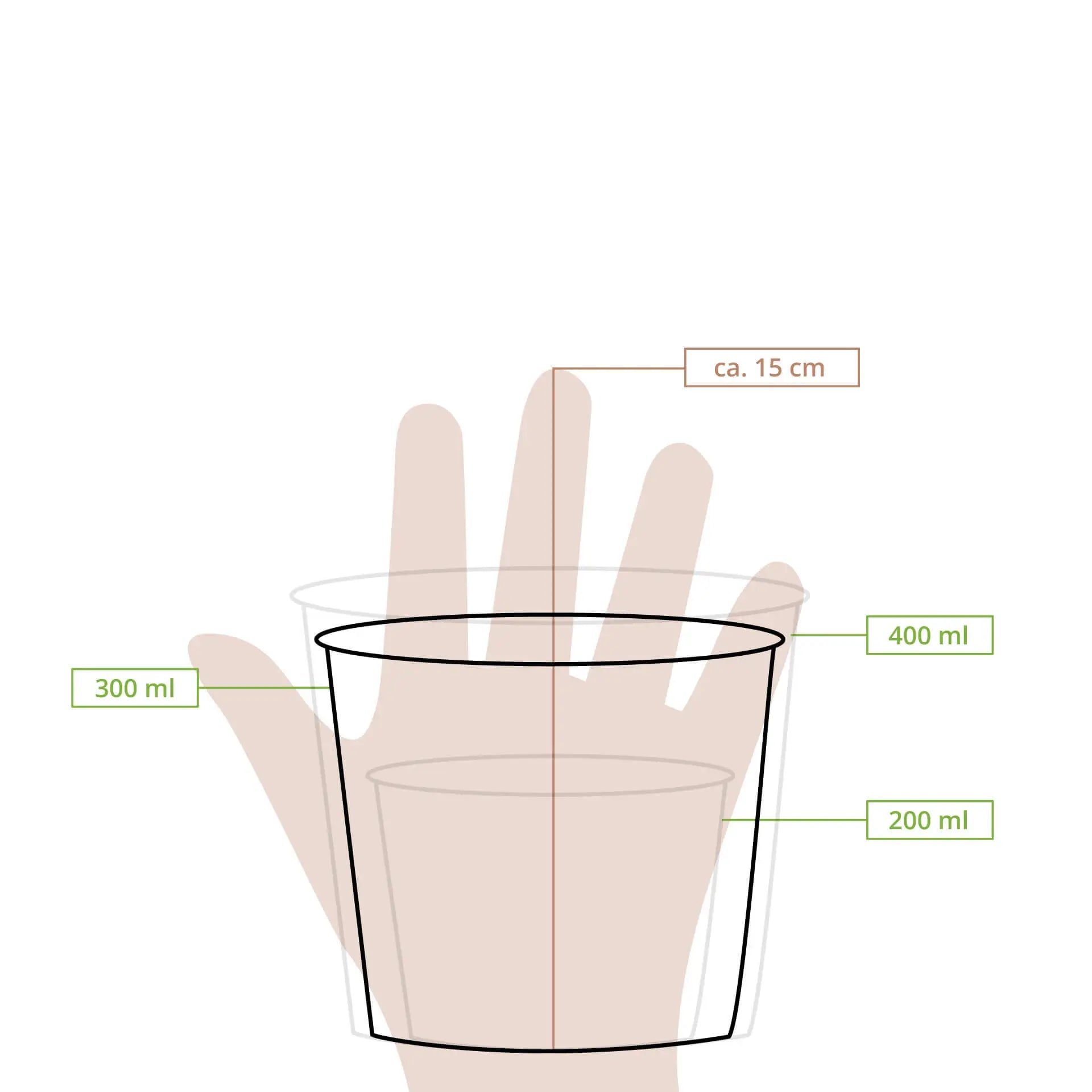 Suppenbecher to go (beschichtet) 300 ml / 12 oz, Ø 90 mm, braun