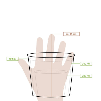 Suppenbecher to go (beschichtet) 400 ml / 16 oz, Ø 95 mm, braun