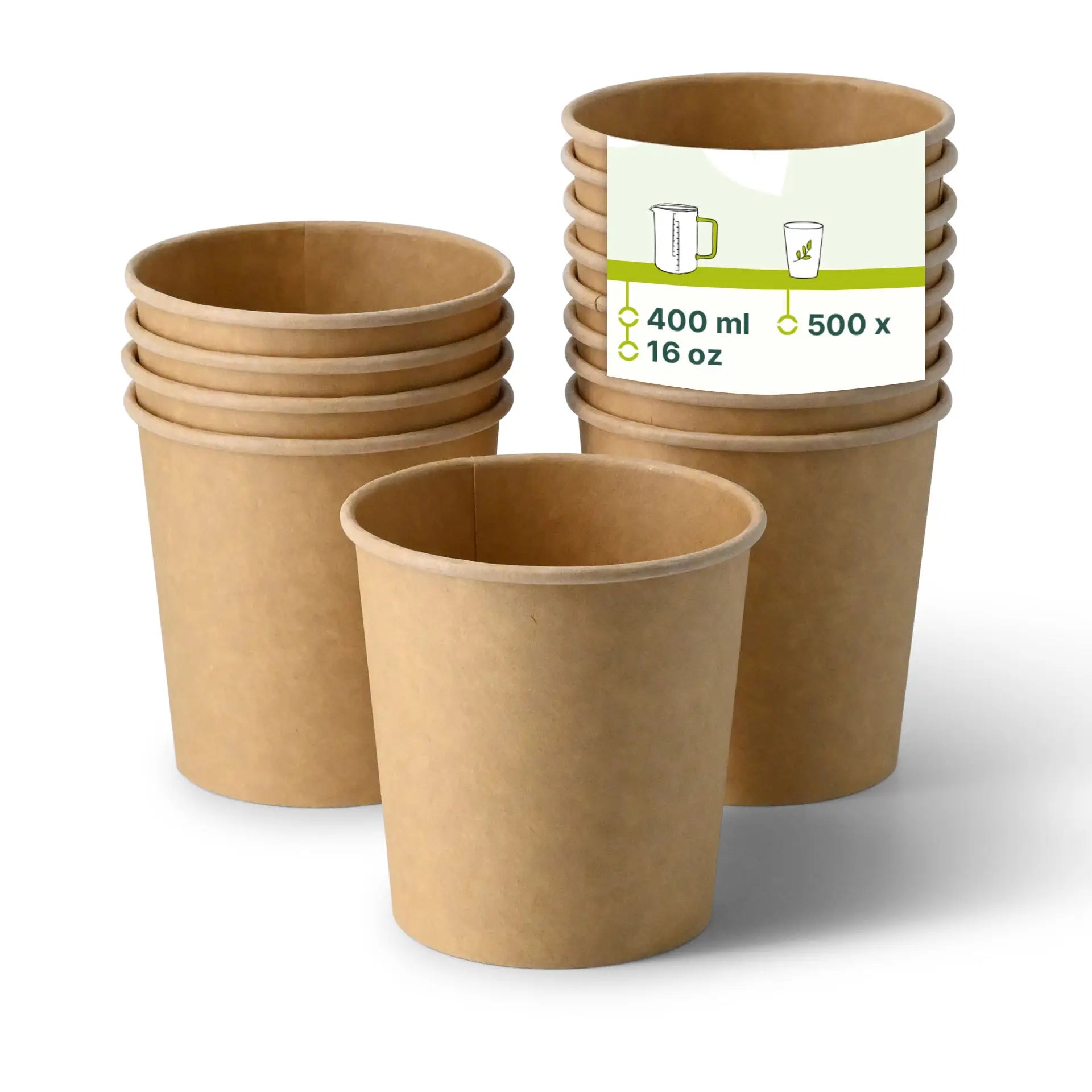 Suppenbecher to go (beschichtet) 400 ml / 16 oz, Ø 95 mm, braun