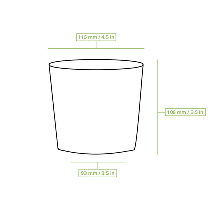 Suppenbecher to go (beschichtet) 600 ml / 24 oz, Ø 115 mm, braun