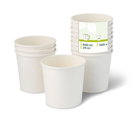 Suppenbecher to go(beschichtet) 600 ml / 24 oz, Ø 115 mm, weiß