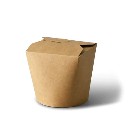 Noodle box / Asian box made of coated cardboard, 650 ml, brown