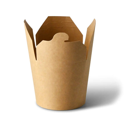Noodle box / Asian box made of coated cardboard, 650 ml, brown