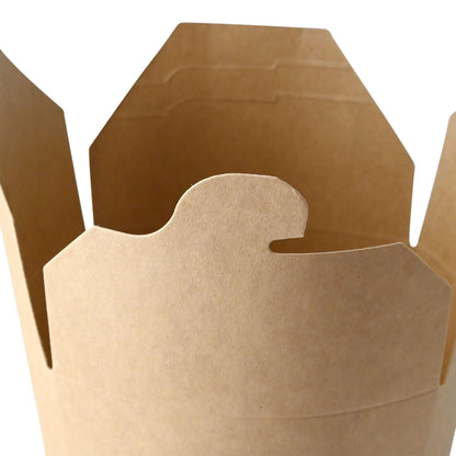 Noodle box / Asian box made of coated cardboard, 650 ml, brown