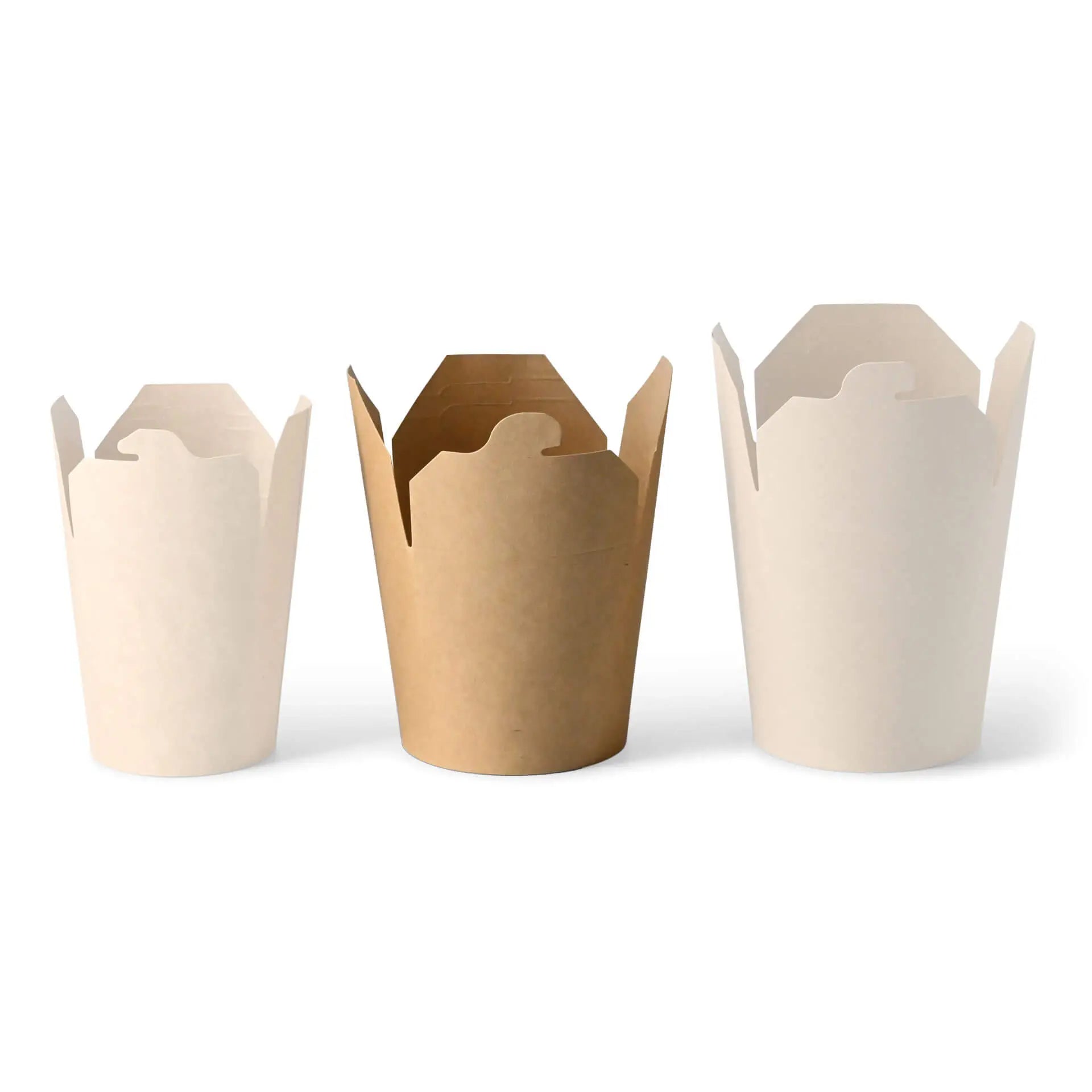 Noodle box / Asian box made of coated cardboard, 650 ml, brown