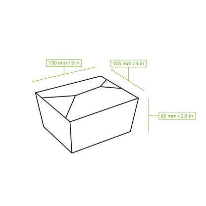 Take-away Boxen (beschichtet) 600 ml, braun