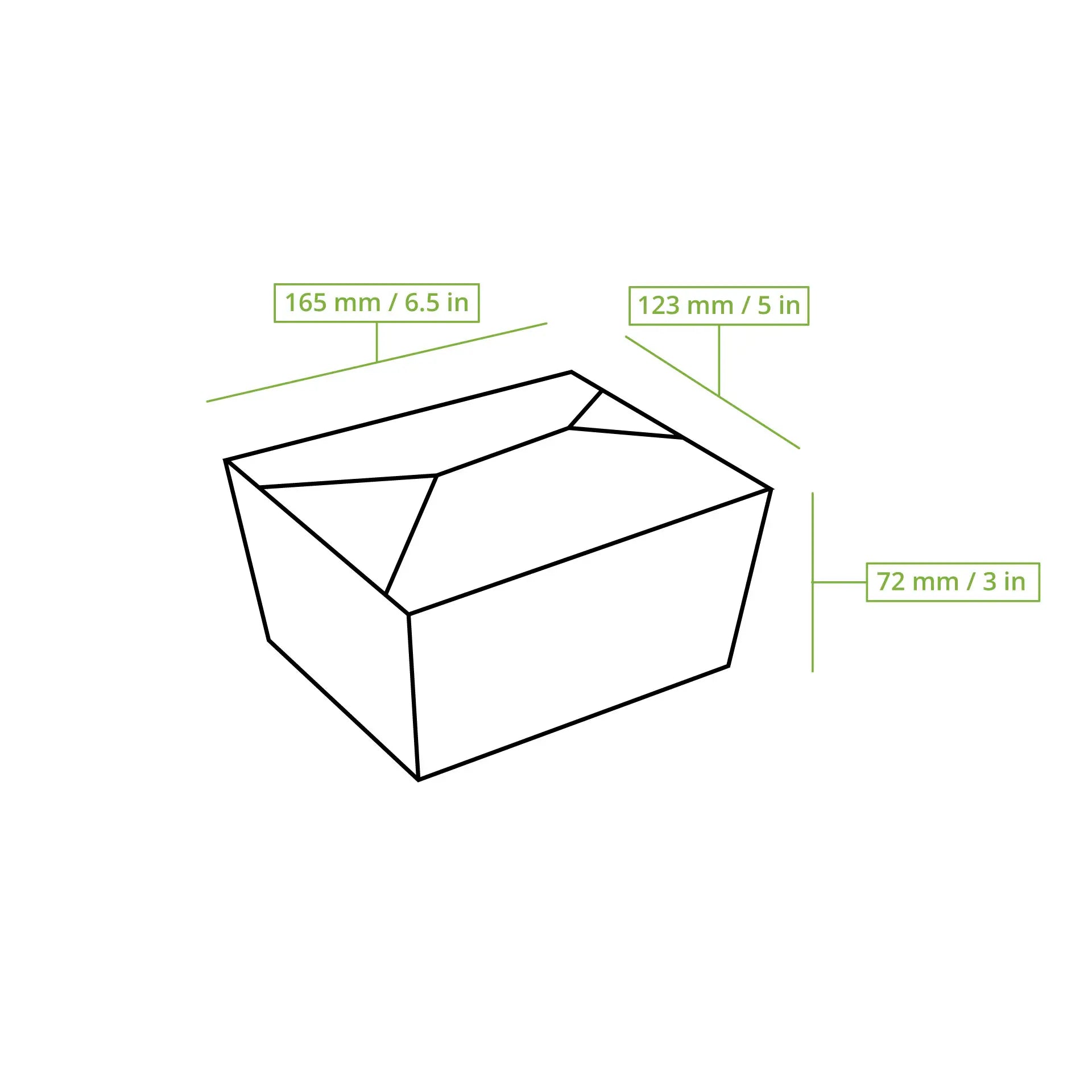 Take-away Boxen (beschichtet) 1200 ml, braun