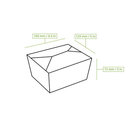 Take-away Boxen (beschichtet) 1200 ml, braun