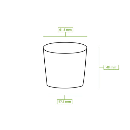 Portionsbecher aus Karton (beschichtet) 50 ml, Ø 62 mm, braun