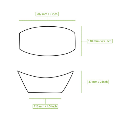 Palmblatt Schiffchen "Palmware®" 20 cm