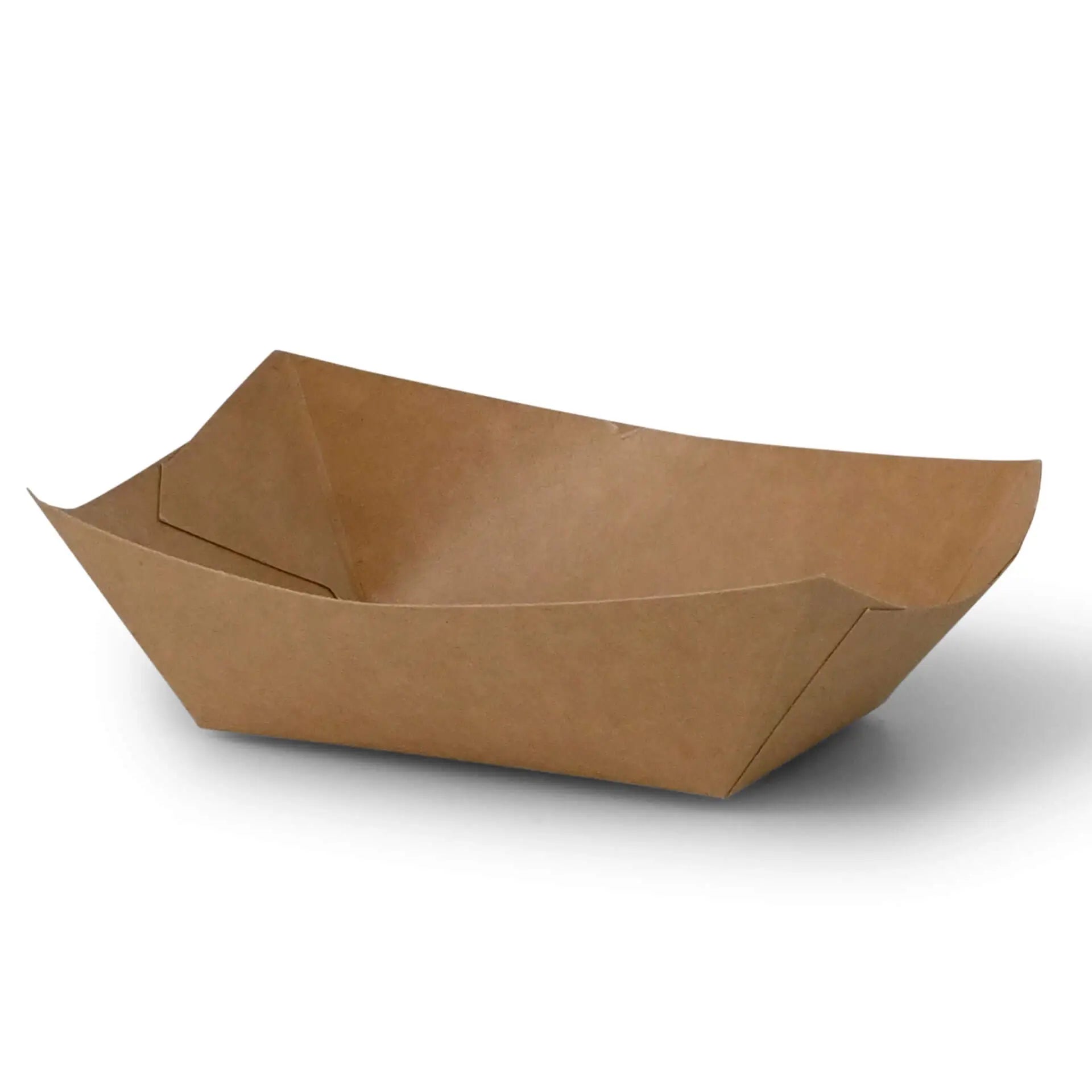 Snackschalen aus Karton 200 ml, 13,5 x 9,5 x 3,5 cm, braun