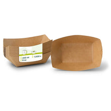 Snackschalen aus Karton 200 ml, 13 x 10 x 3 cm, braun