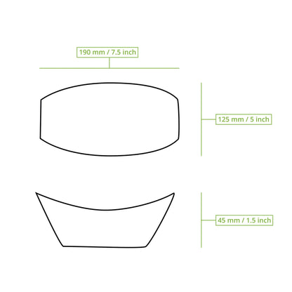 Snackschale aus Karton 500 ml, 20,5 x 14 x 3 cm, braun