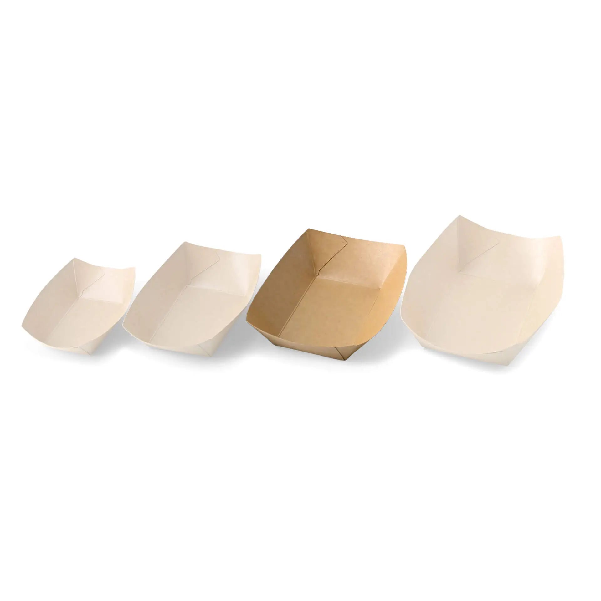 Snackschale aus Karton 500 ml, 20,5 x 14 x 3 cm, braun