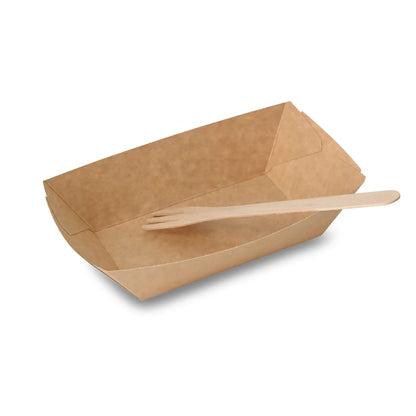Cardboard-snack trays 500 ml, brown